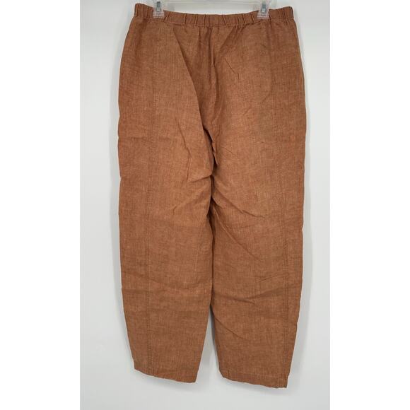 Eileen Fisher Washed-Organic-Linen Délavé Lantern Pants - Picture 4 of 8